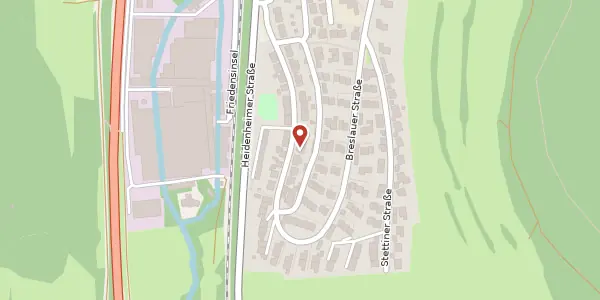 Karte der Umgebung von Breslauer Straße 33, 73432 Aalen-Unterkochen