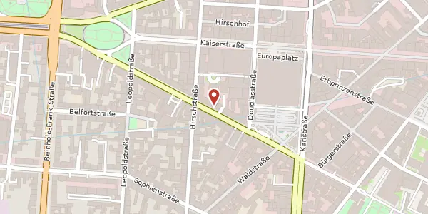 Karte der Umgebung von Amalienstraße 26, 76133 Karlsruhe