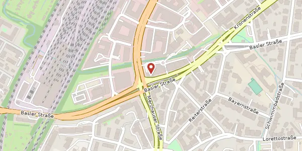 Karte der Umgebung von Baslerstraße 65, 79100 Freiburg im Breisgau