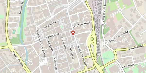 Karte der Umgebung von Bahnhofstraße 5, 73430 Aalen