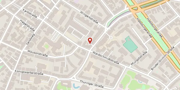Karte der Umgebung von Wittelsbacherallee 23, 60316 Frankfurt