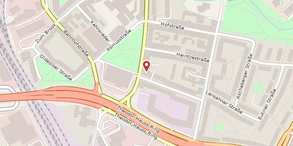 Karte der Umgebung von Heischstraße 1, 24143 Kiel