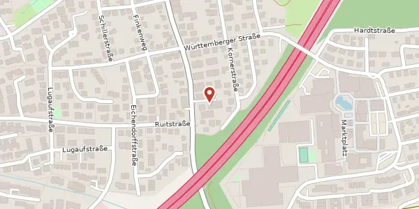 Karte der Umgebung von Bilfinger Straße 75, 71691 Freiberg