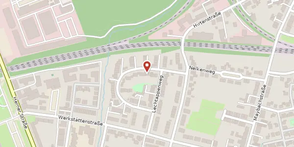 Karte der Umgebung von Hillerfeldmark 42, 45659 Recklinghausen