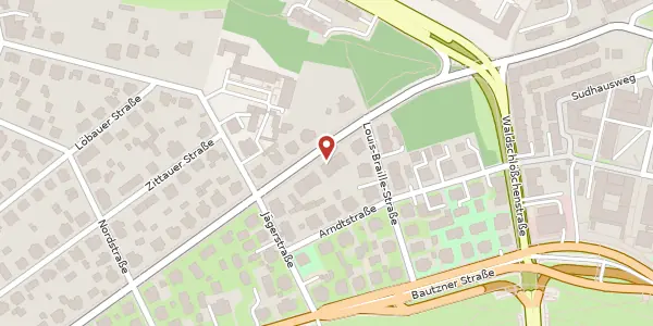 Karte der Umgebung von Radeberger Straße 28, 01099 Dresden