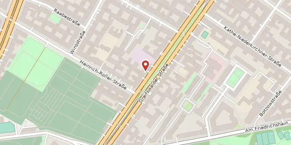Karte der Umgebung von Greifswalder Straße 224, 10405 Berlin