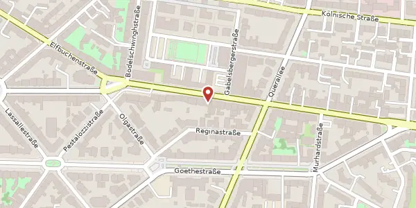Karte der Umgebung von Friedrich-Ebert-Straße 105, 34119 Kassel