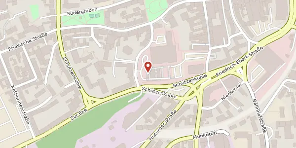 Karte der Umgebung von Rathausplatz 15, 24937 Flensburg