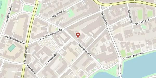 Karte der Umgebung von Legienstraße 22, 24103 Kiel