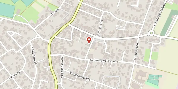 Karte der Umgebung von Kirchstraße 3, 79258 Hartheim