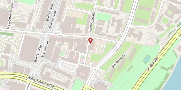 Karte der Umgebung von Bei der Hauptwache 2, 39104 Magdeburg