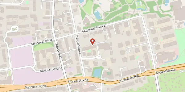 Karte der Umgebung von Tierparkallee 26D, 22527 Hamburg