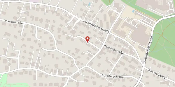 Karte der Umgebung von Ludwig-Thoma-Straße 11, 91054 Erlangen