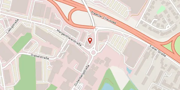 Karte der Umgebung von Mergenthaler Straße 12, 24223 Schwentinental