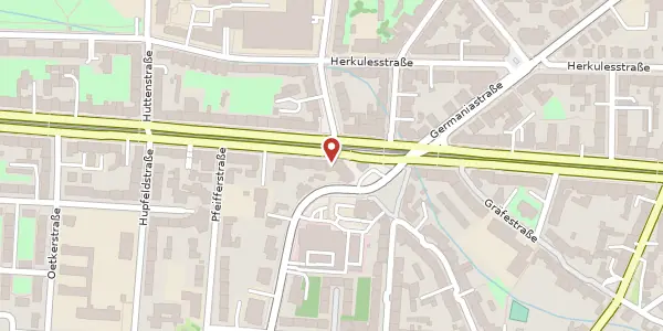 Karte der Umgebung von Wilhelmshöher Allee 129, 34121 Kassel