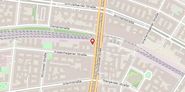 Karte der Umgebung von Schönhauser Allee 118, 10437 Berlin