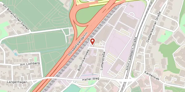 Karte der Umgebung von Bolbrinkersweg 6, 33617 Bielefeld
