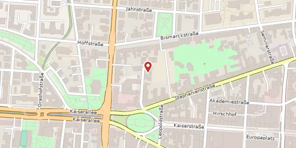 Karte der Umgebung von Baischstraße 8, 76133 Karlsruhe