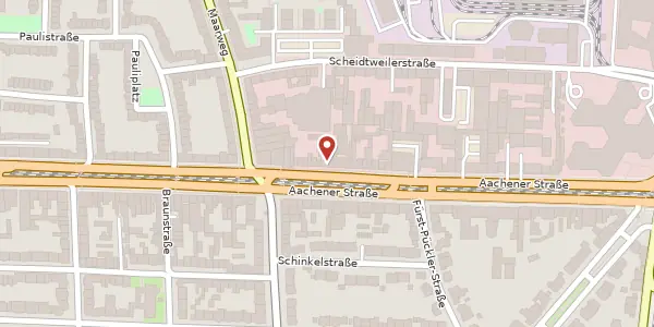 Karte der Umgebung von Aachener Straße 370, 50933 Köln-Braunsfeld