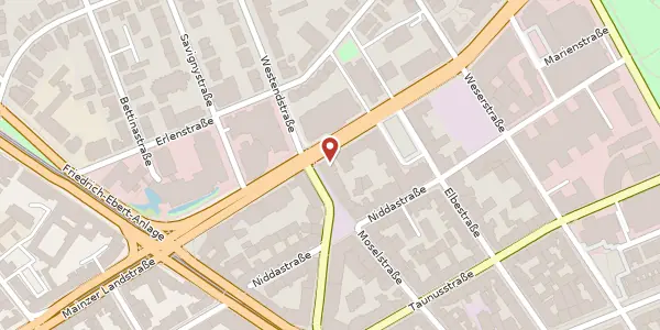 Karte der Umgebung von Mainzer Landstr. 51, 60329 Frankfurt