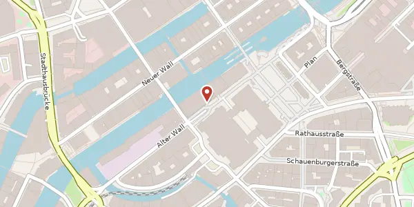Karte der Umgebung von Alter Wall 20-22, 20457 Hamburg