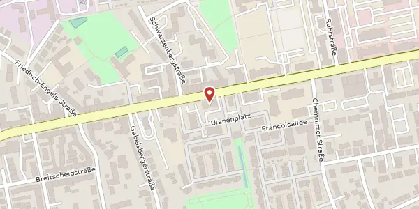 Karte der Umgebung von Ulanenplatz 12, 63452 Hanau