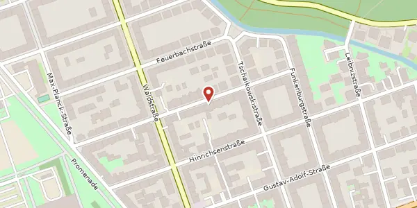 Karte der Umgebung von Fregestraße 26, 04105 Leipzig