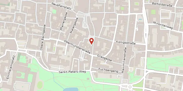 Karte der Umgebung von Fröhliche-Türken-Str. 4, 93047 Regensburg