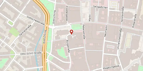 Karte der Umgebung von Thomaskirchhof 11, 04109 Leipzig