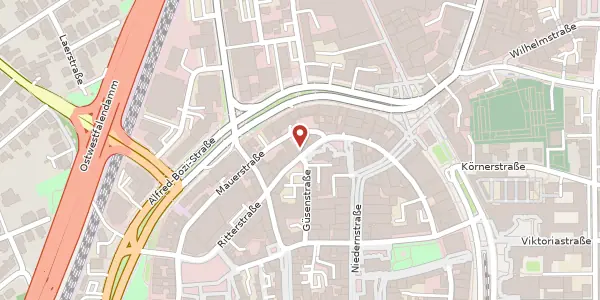 Karte der Umgebung von Ritterstr. 19, 33602 Bielefeld