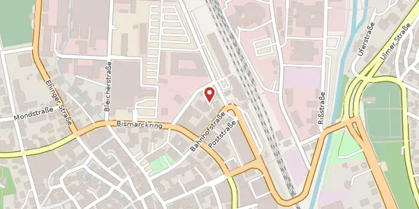 Karte der Umgebung von Bahnhofstraße 29, 88400 Biberach