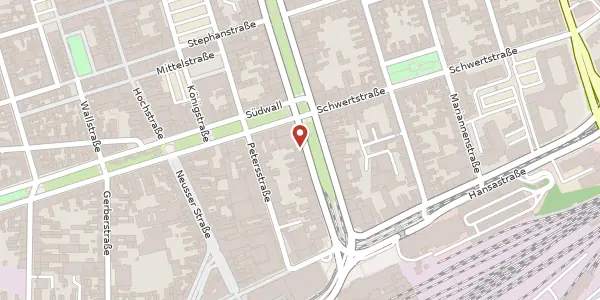 Karte der Umgebung von Ostwall 44, 47798 Krefeld