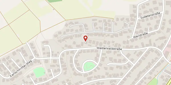 Karte der Umgebung von Westerwaldstr. 36, 35580 Wetzlar