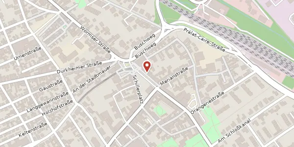 Karte der Umgebung von Schillerplatz 8, 67071 Ludwigshafen am Rhein