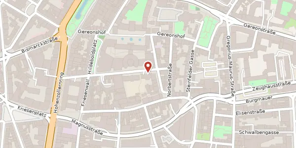 Karte der Umgebung von Im Klapperhof 3-5, 50670 Köln