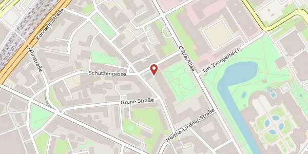 Karte der Umgebung von Am Schießhaus 8 a, 01067 Dresden