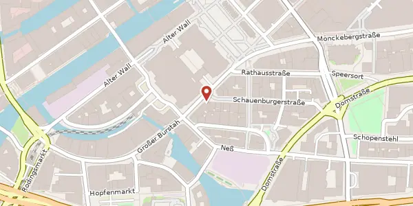 Karte der Umgebung von Schauenburgstraße 61, 20095 Hamburg