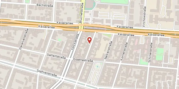 Karte der Umgebung von Uhlandstr. 10, 76135 Karlsruhe