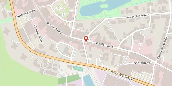 Karte der Umgebung von Großer Sand 40, 25436 Uetersen