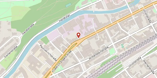 Karte der Umgebung von Friedrich-Engels-Allee 135, 42285 Wuppertal