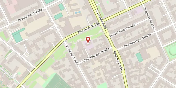 Karte der Umgebung von Rheinsberger Straße 77a, 10115 Berlin