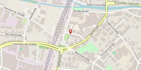 Karte der Umgebung von Ludwigstraße 11, 69469 Weinheim