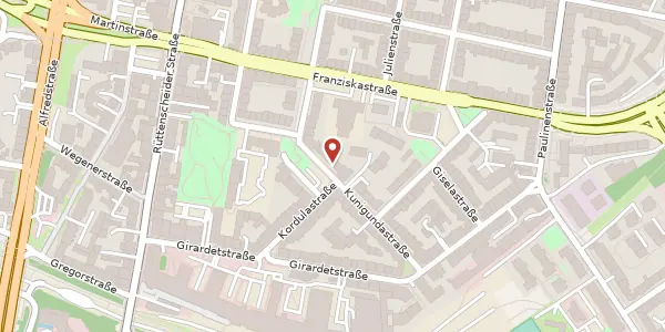 Karte der Umgebung von Heymannplatz 10, 45131 Essen