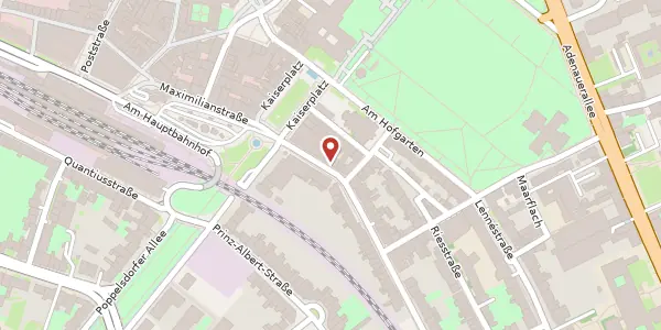 Karte der Umgebung von Kaiserstraße 1a, 53113 Bonn