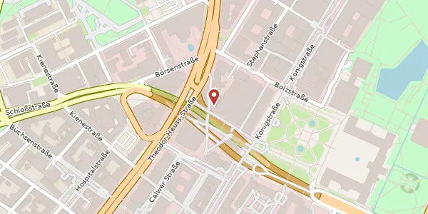 Karte der Umgebung von Friedrichstraße 45, 70174 Stuttgart