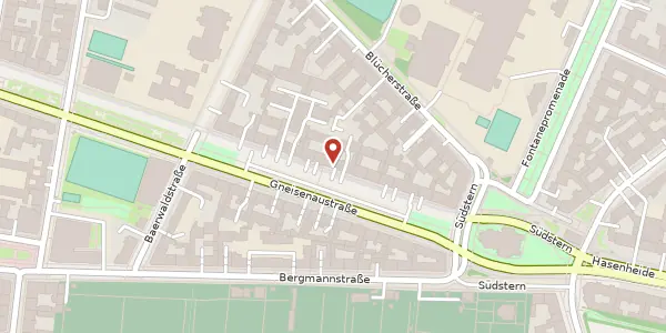 Karte der Umgebung von Gneisenaustraße 63, 10961 Berlin