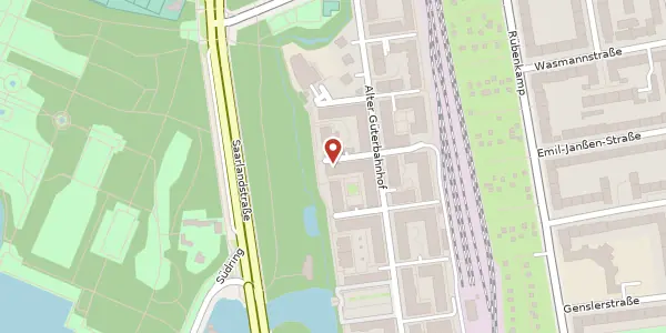 Karte der Umgebung von Alter Güterbahnhof 11 e, 22303 Hamburg