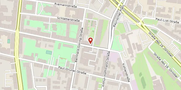 Karte der Umgebung von Hohe Straße 14, 04107 Leipzig