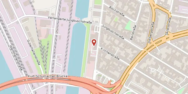 Karte der Umgebung von Hafenstraße 15, 68159 Mannheim