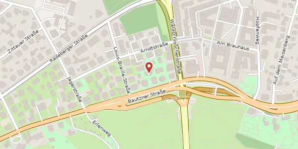 Karte der Umgebung von Bautzner Straße 145 a, 01099 Dresden